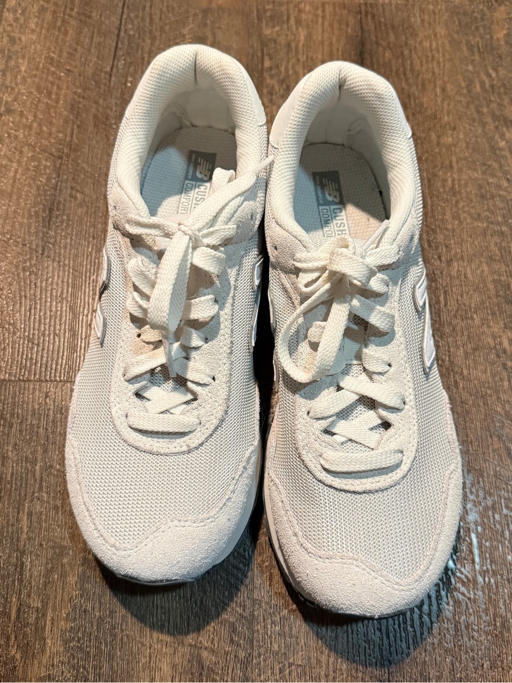 New Balance White Low-Top Mesh & Suede Sneaker 515 Size 8.5 - Picture 3 of 6